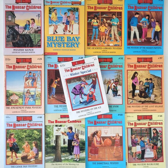 THE BOXCAR CHILDREN (13) VINTAGE BOOKS + WINTER SPECIAL GERTRUDE CHANDLER WARNER - Picture 1 of 14